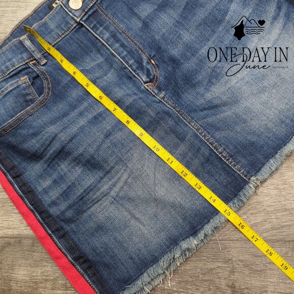 Express Denim Mini Skirt Size 10 - Picture 4 of 5